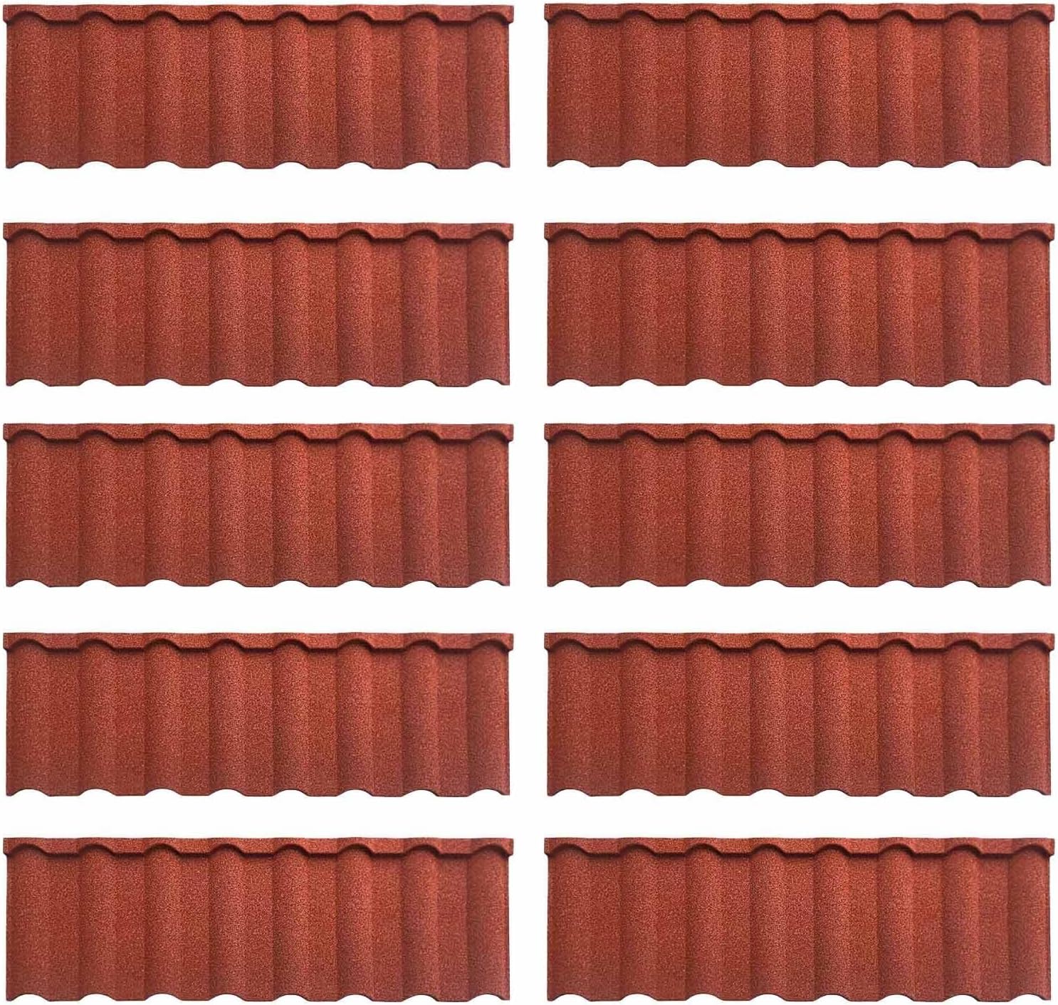 Architectural Metal Asphalt Roofing Shingles, Steel Base Insulated Corrugated Roof Panels, Durable Roof Tiles for Home, Villa, Garden or Garage Roofing Gray 100pcs