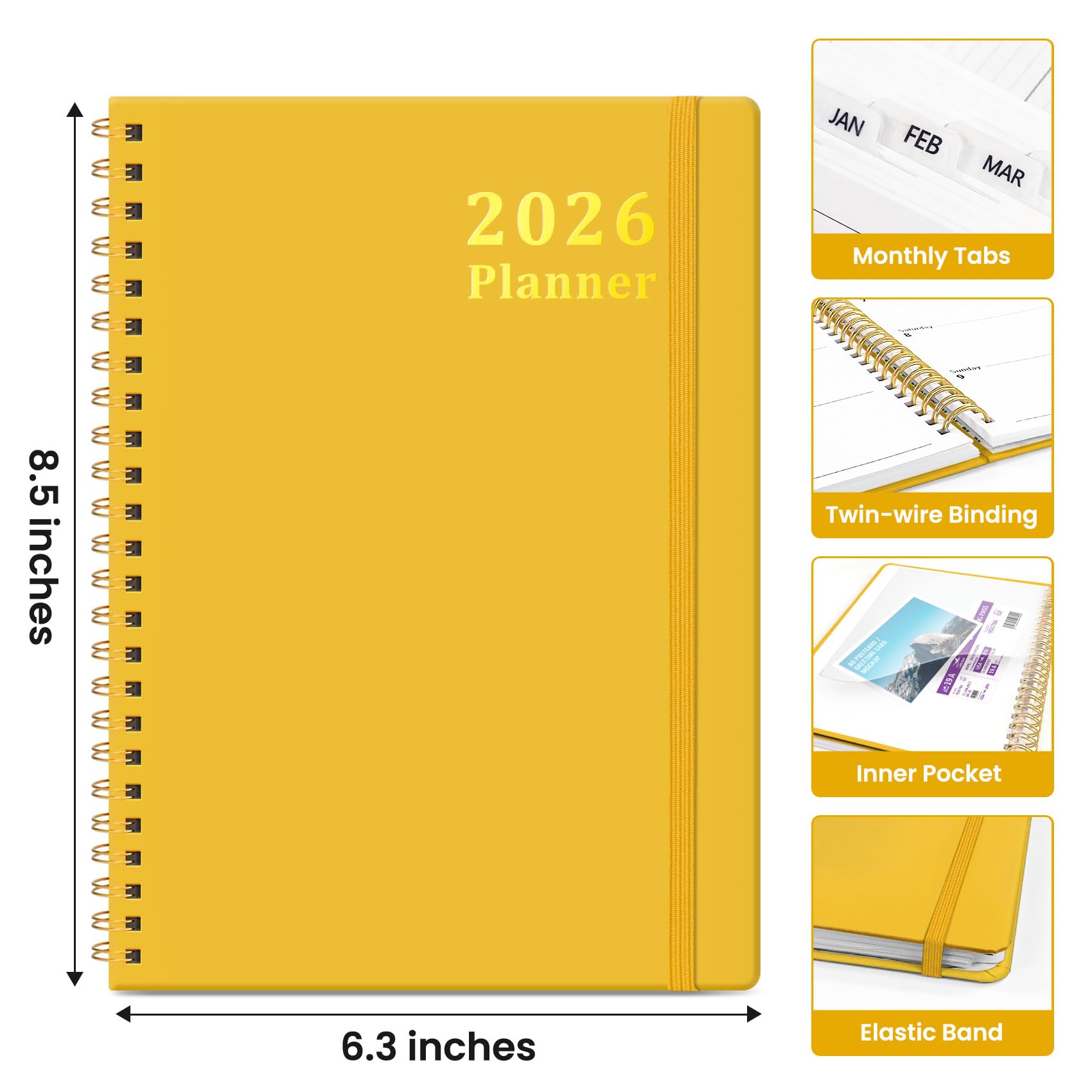 Amazon.com : 2026 Planner, Weekly and Monthly Calendar Planner