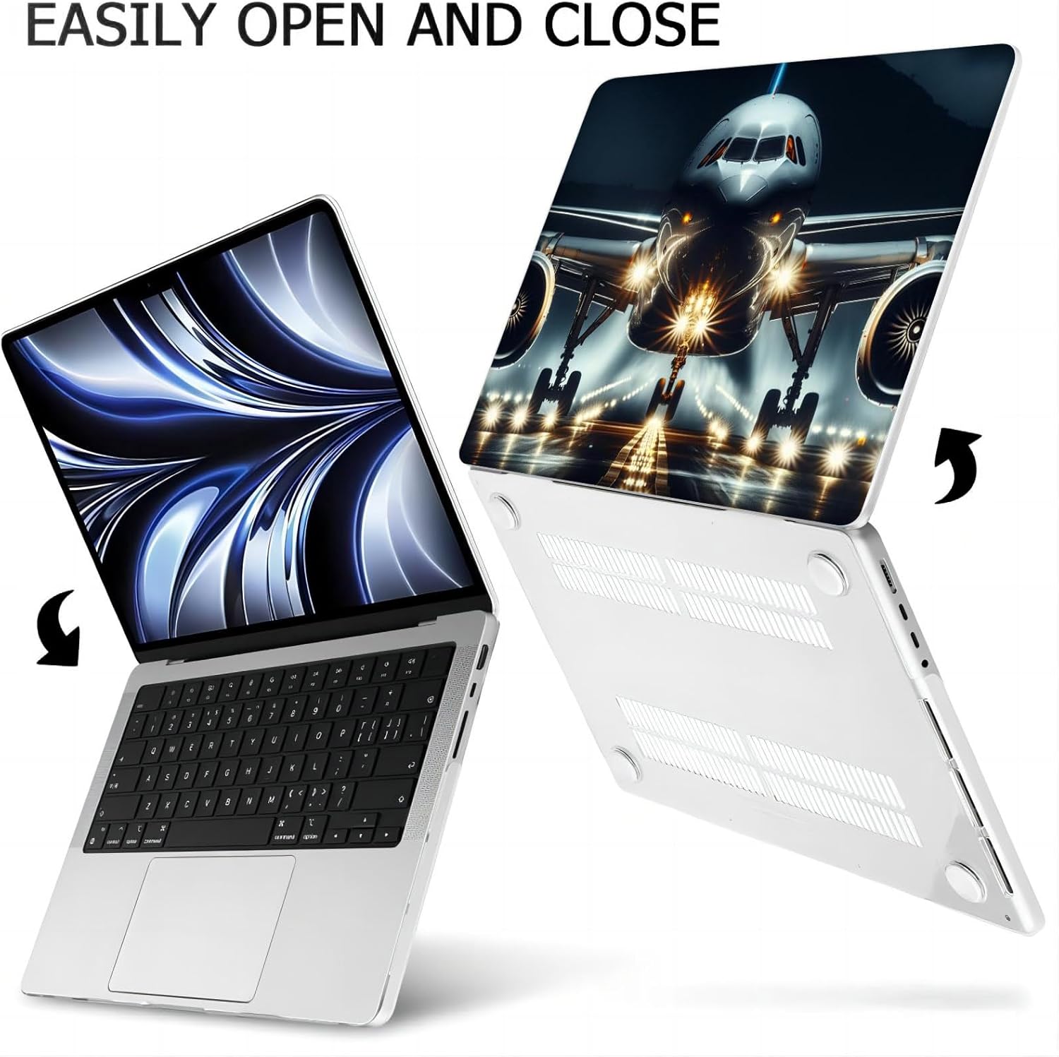 Compatible with MacBook Neo 13-inch, Hard Shell Case with Keyboard Cover and Screen Protector (A3404 A18 Pro chip, 2026 Release) - Airplanes MC22239