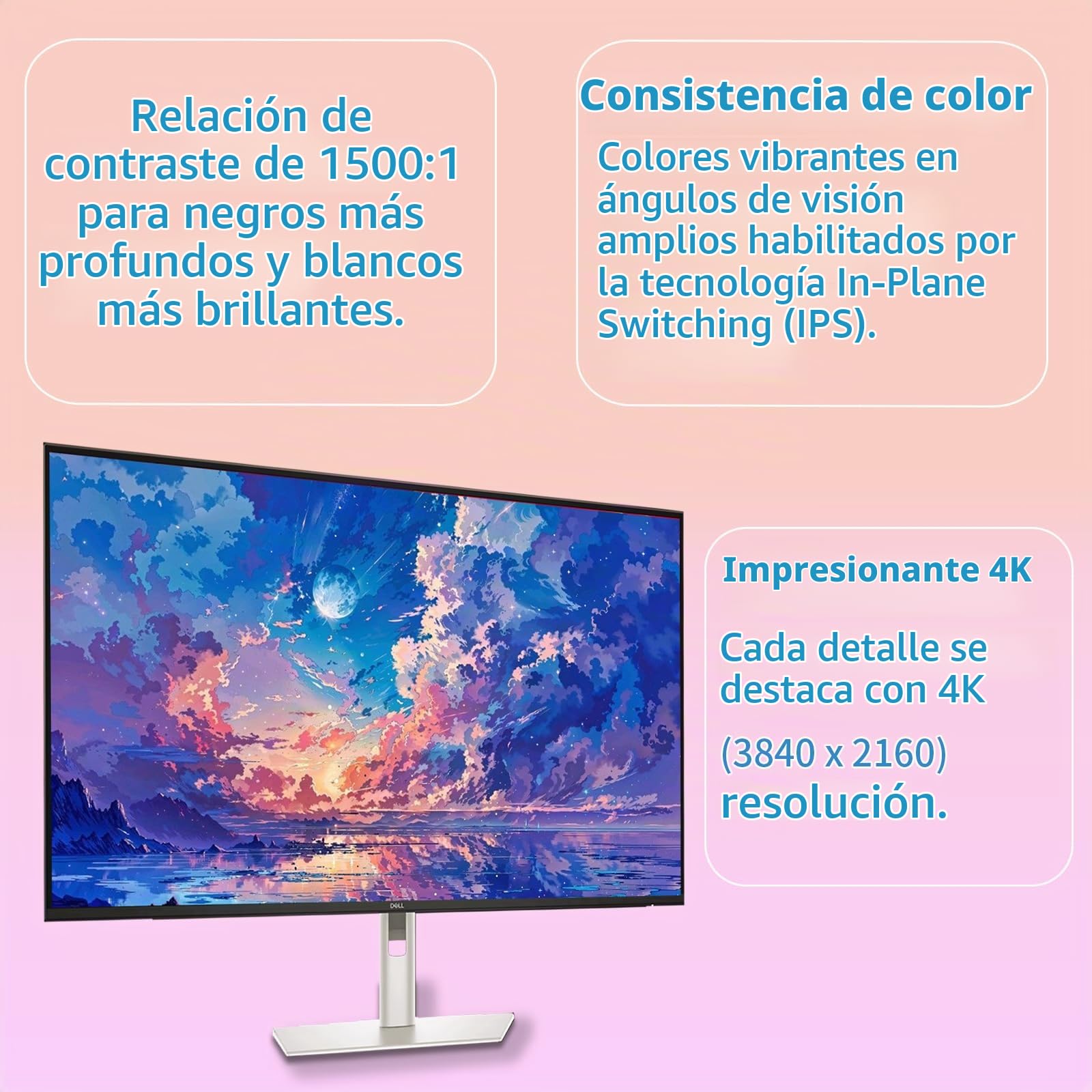 Amazon.com: Dell Pro 32 Plus 4K Monitor - P3225QE - Monitor de