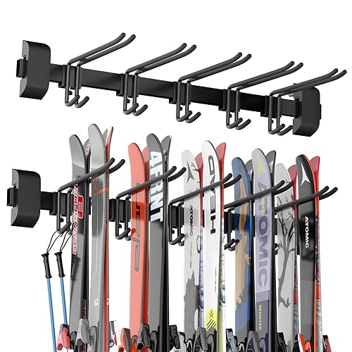 32" Ski & Snowboard Wall Rack – Heavy-Duty Wall Mounted