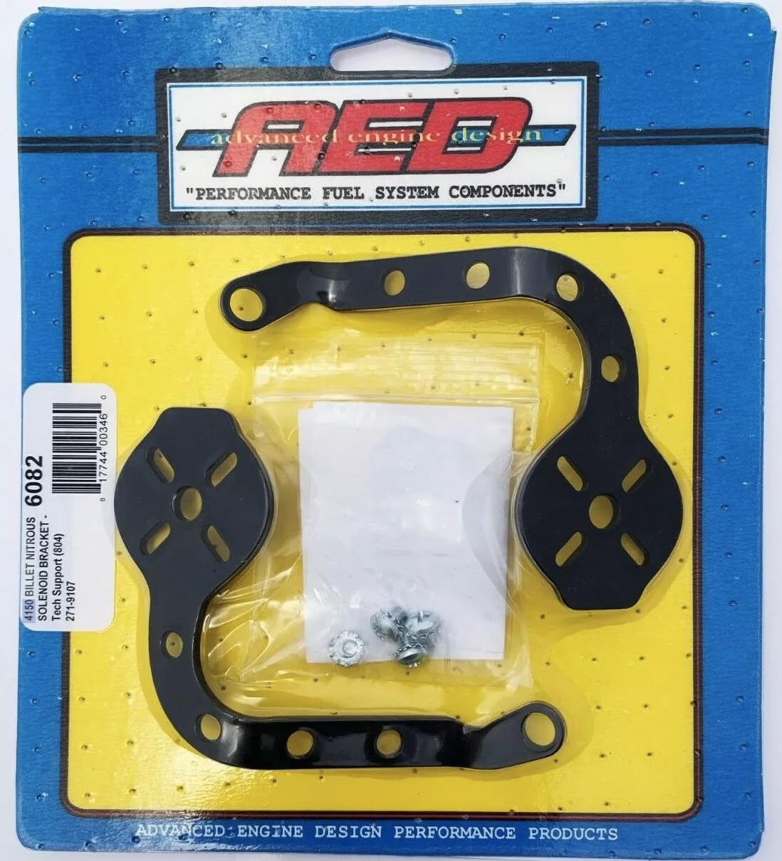 AED Performance 6082 Nitrous Solenoid Mounting Brackets - Red