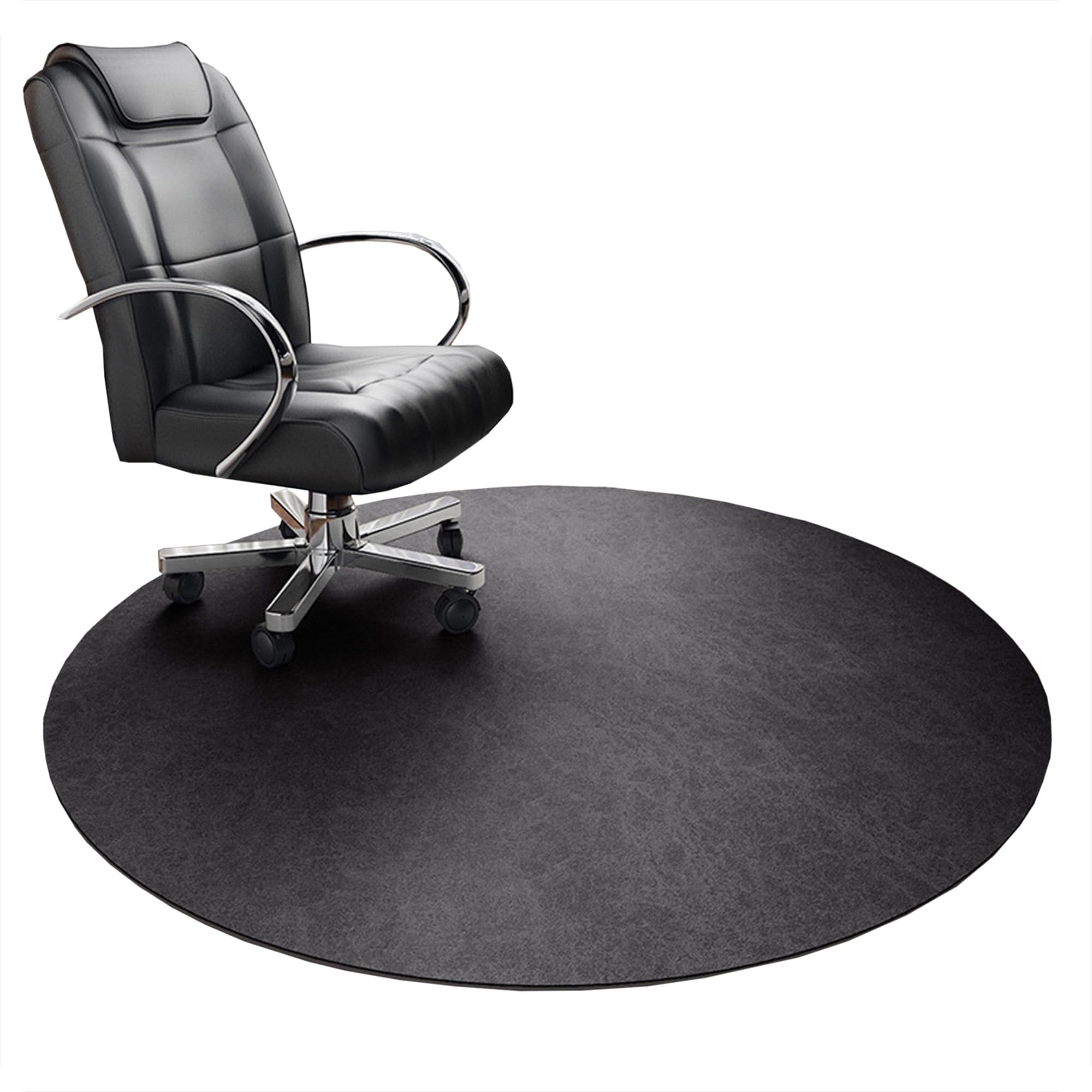 Alfombras redondas de madera dura, multiusos, para sillas de computadora, protectores de sillas de oficina, alfombras de escritorio con respaldo de goma antideslizante para gimnasio en casa (160 x 160