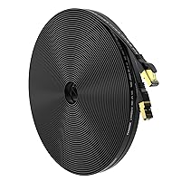 Vista 12 de Cable Ethernet Cat 8 de 30 pies, cable de internet de red LAN de alta velocidad para exteriores e interiores de servicio pesado, cable de parcheo