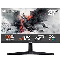 KOORUI Monitor Gaming 27 Pollici 180Hz IPS FHD Schermo PC Piatto G2711V
