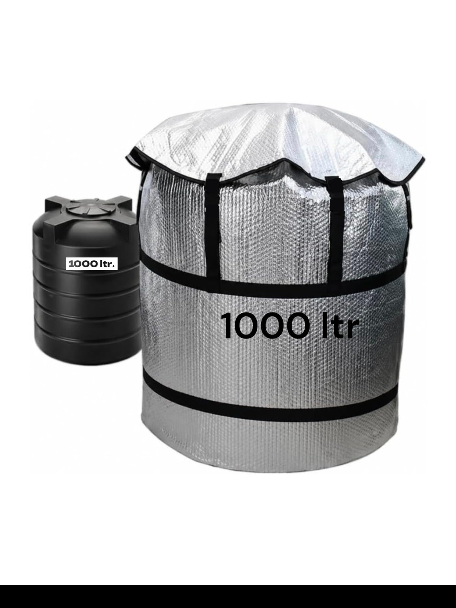 1000 ltr Water Tank Insulation Cover 10mm | Heavy Duty 3 Layer Thermal Jacket | NEW ULTRA-REFLECTIVE TECHNOLOGY | Adjustable Fit with Secure Straps |Keeps Water Cool in Summer&Warm in Winter.