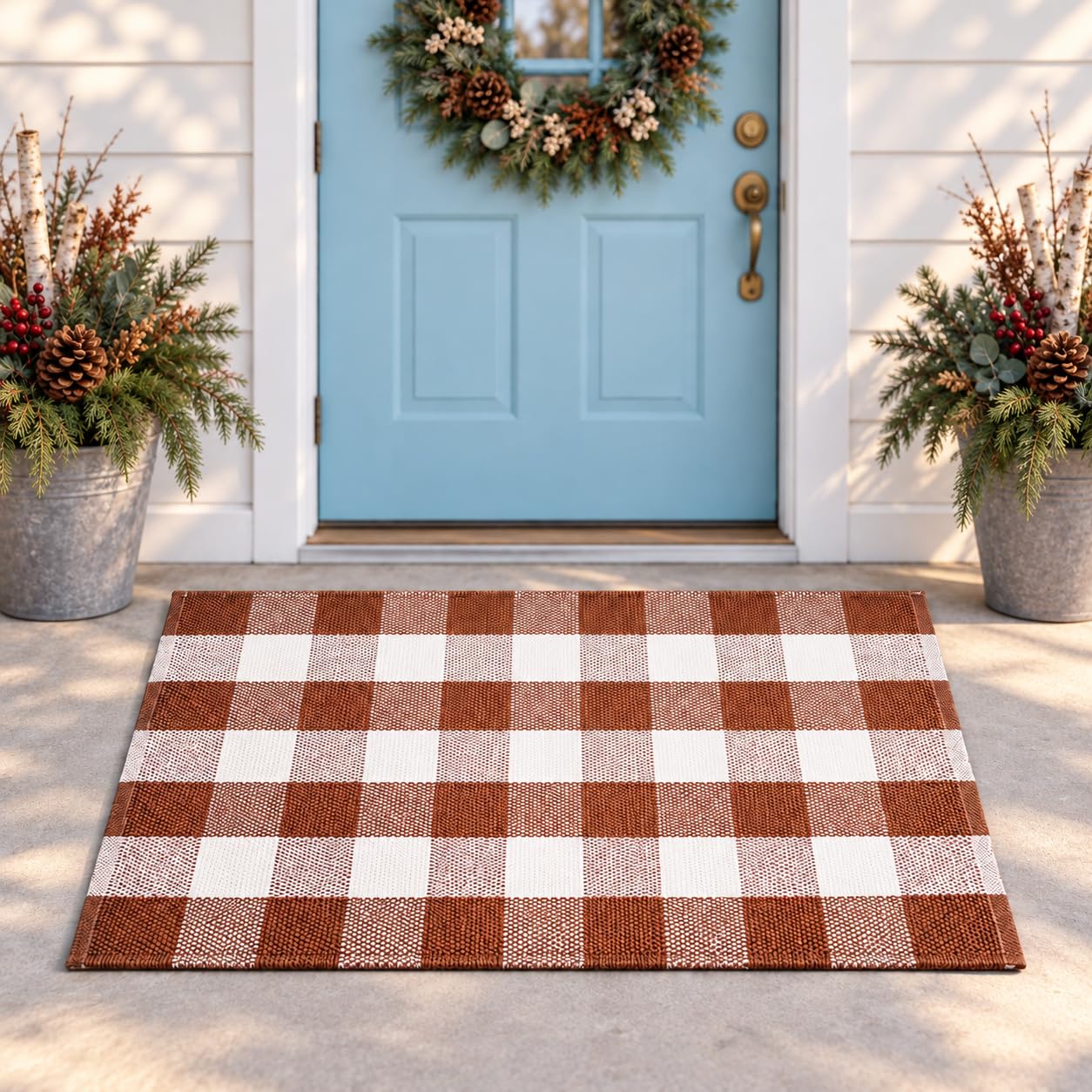 Christmas Plaid Rug - 27.5 x 43 Inches -21