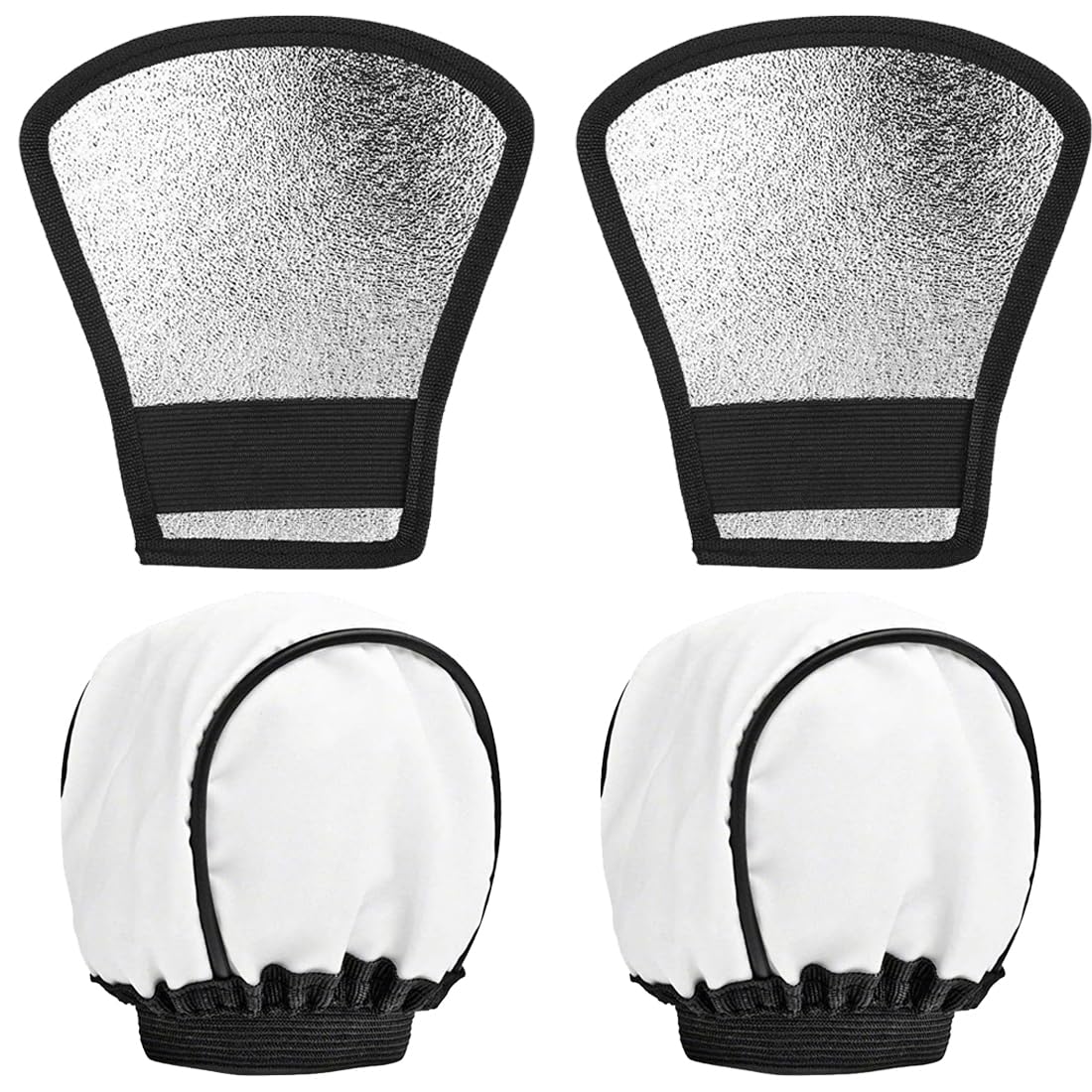 Kit Diffusore Flash 2 In 1 - Riflettore Bianco/argento Universale, Portatile Per Ammorbidire La Luce
