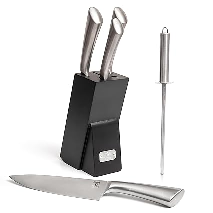 Chef Knife 8 Inches Kitchen Sharp Chef Knife Professional Knife Ergonomic Design for Easy Grip High Carbon Stainless Steel Knife by Moss and Stone