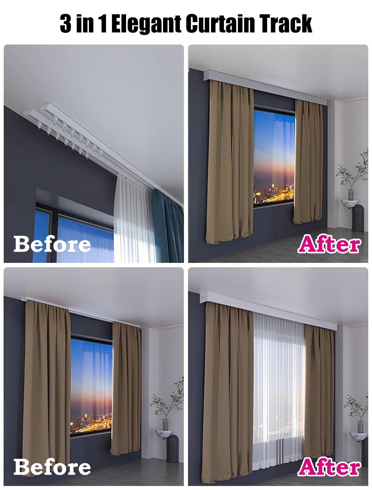 Terminali Decorativi Per Aste Tende In Alluminio - Forma Foglia, Adatti Per Aste 28 Mm, 2 Pezzi, Colore Nero - 2