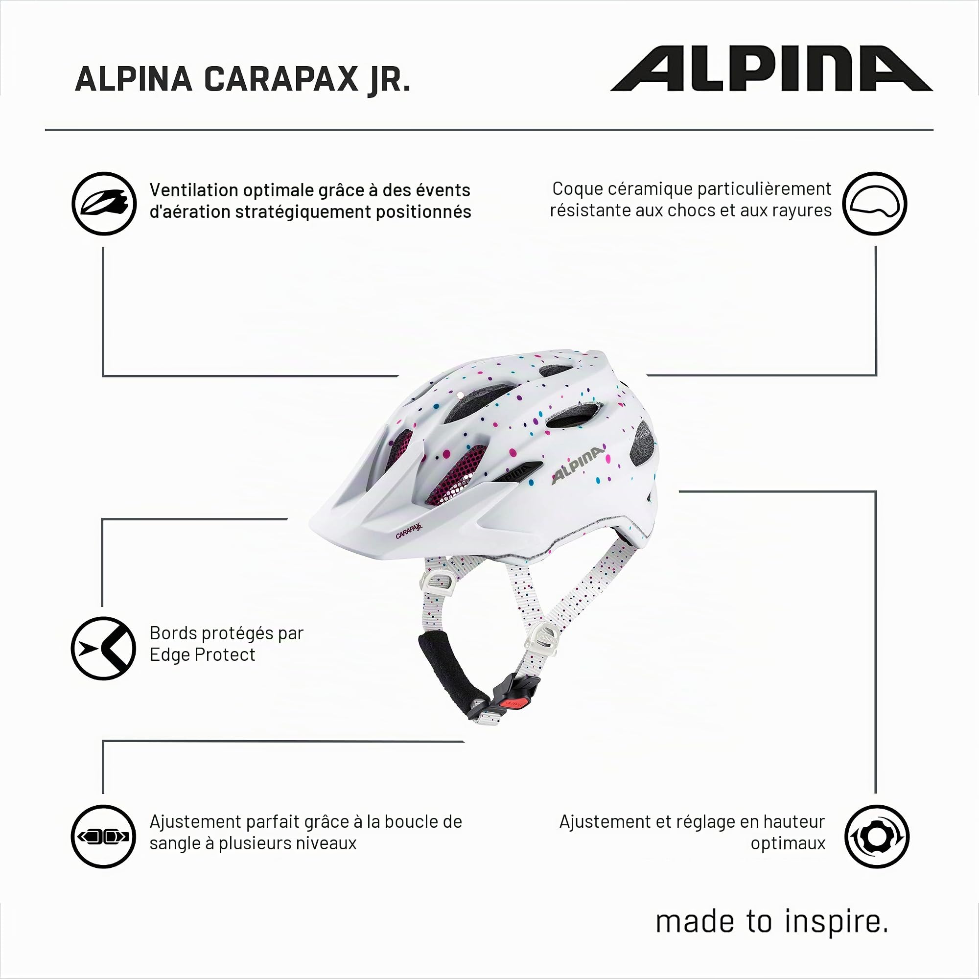 ALPINA Carapax Jr. Casque de vélo Enfant