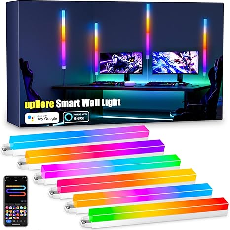 Amazon Co Jp Uphere スマートledライト 壁照明 Ledネオンライト Led蛍光灯 Ledテープライト App操作 音声同期 スイッチ調光 Diy 多用途rgb雰囲気ライトバー 直管連結ledランプ 5g Wi Fi 非対応 35cm 6本 Wa02 6 ホーム キッチン Amazon Co Jp Uphere スマートledライト 壁照明 Ledネオンライト Led蛍光灯 Ledテープライト App操作 音声同期 スイッチ調光 Diy 多用途rgb雰囲気ライトバー 直管連結ledランプ 5g Wi Fi 非対応 35cm 6本 Wa02 6 ホーム キッチン