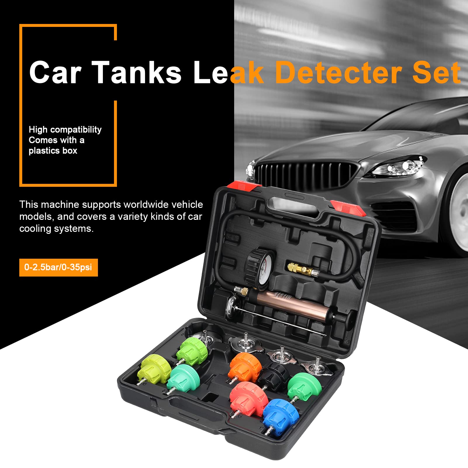 Leak Down Tester, Car Tanks Leak Detecter Set Leak Down Tester Pressure Tester Car Tanks Leak Detector for DIY Projects Workshop car Maintenance Shop