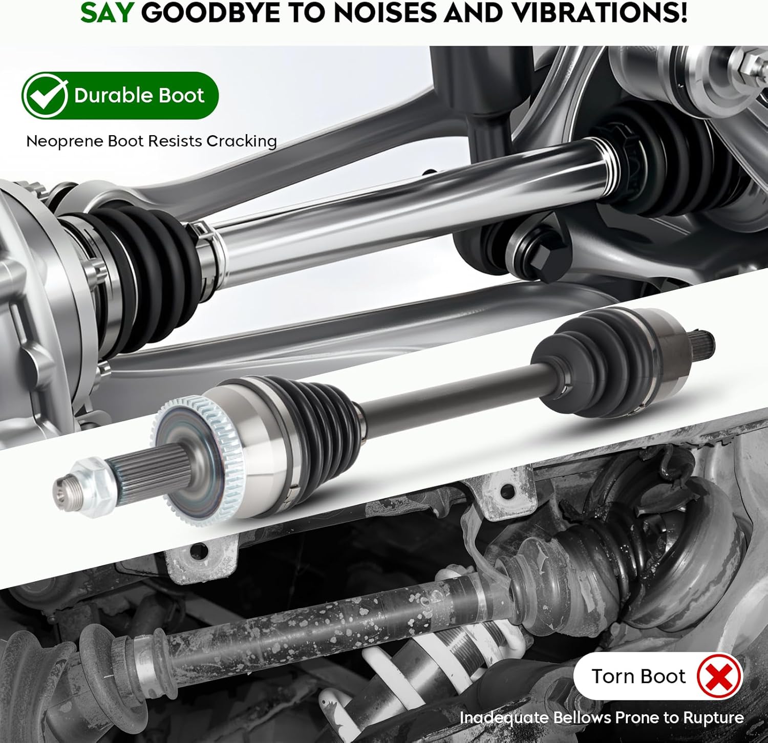 Front Left Driver Side CV Axle Shaft Assembly Fit for Hyundai Sonata L4 2.4L 2015-2019, Fit for Kia Optima L4 2.4L 2016-2020, (Gas Only)