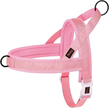 Didog No Pull Dog Harness with Breathable Mesh Padded, Quick Fit & Easy on Dog Vest Harness for Small Medium Large Dogs Training WalkingPink,M