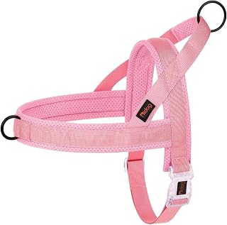 Didog No Pull Dog Harness with Breathable Mesh Padded, Quick Fit & Easy on Dog Vest Harness for Small Medium Large Dogs Training Walking(Pink,S)