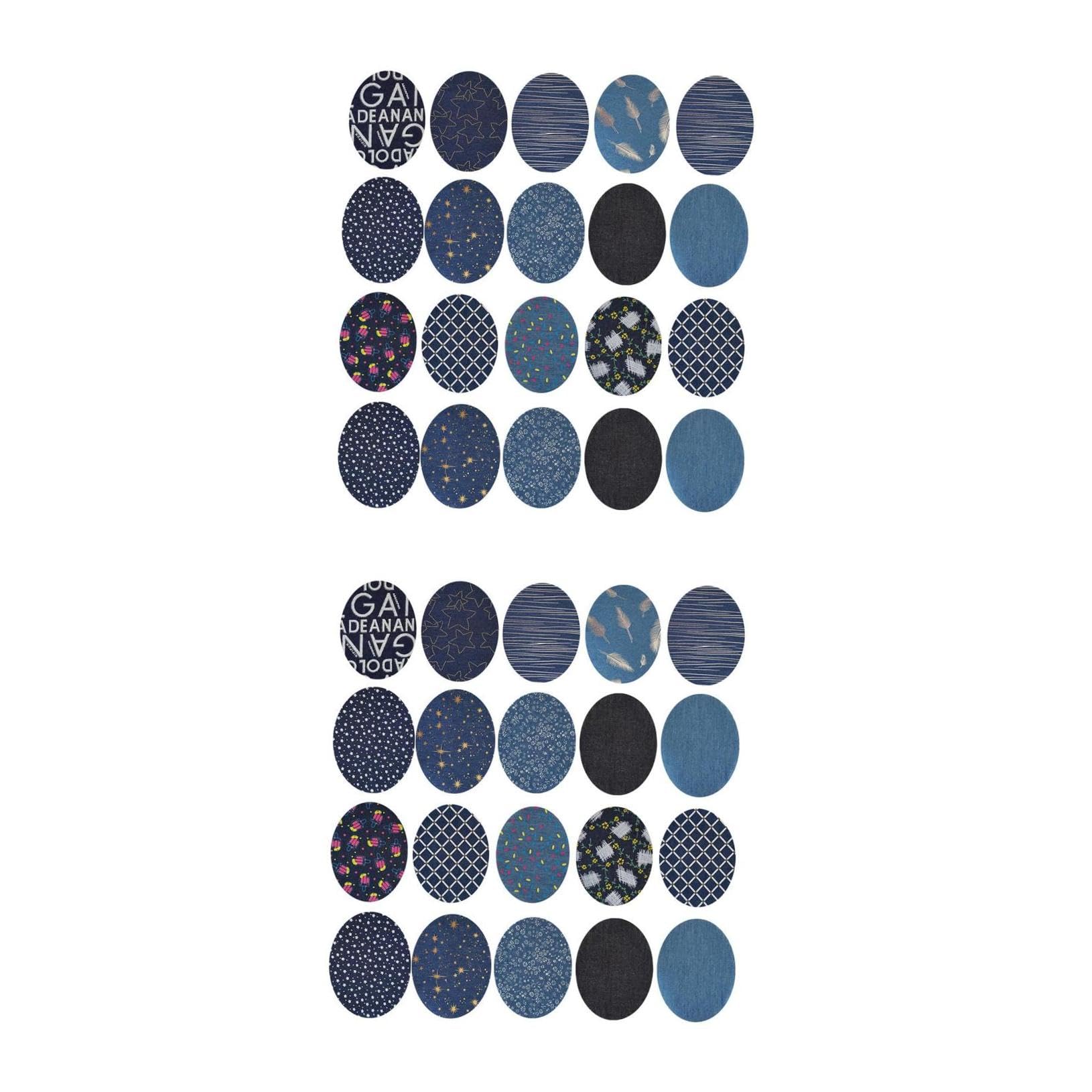 Operitacx 40pezzi Toppe Termoadesive Denim Per Jeans e Abbigliamento Riparazione e Personalizzazione Colore Random