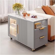 Kitchen Sideboard Light Luxury Slate Sofa Sideboard Living Room Removable Side Table Storage CabinetGris