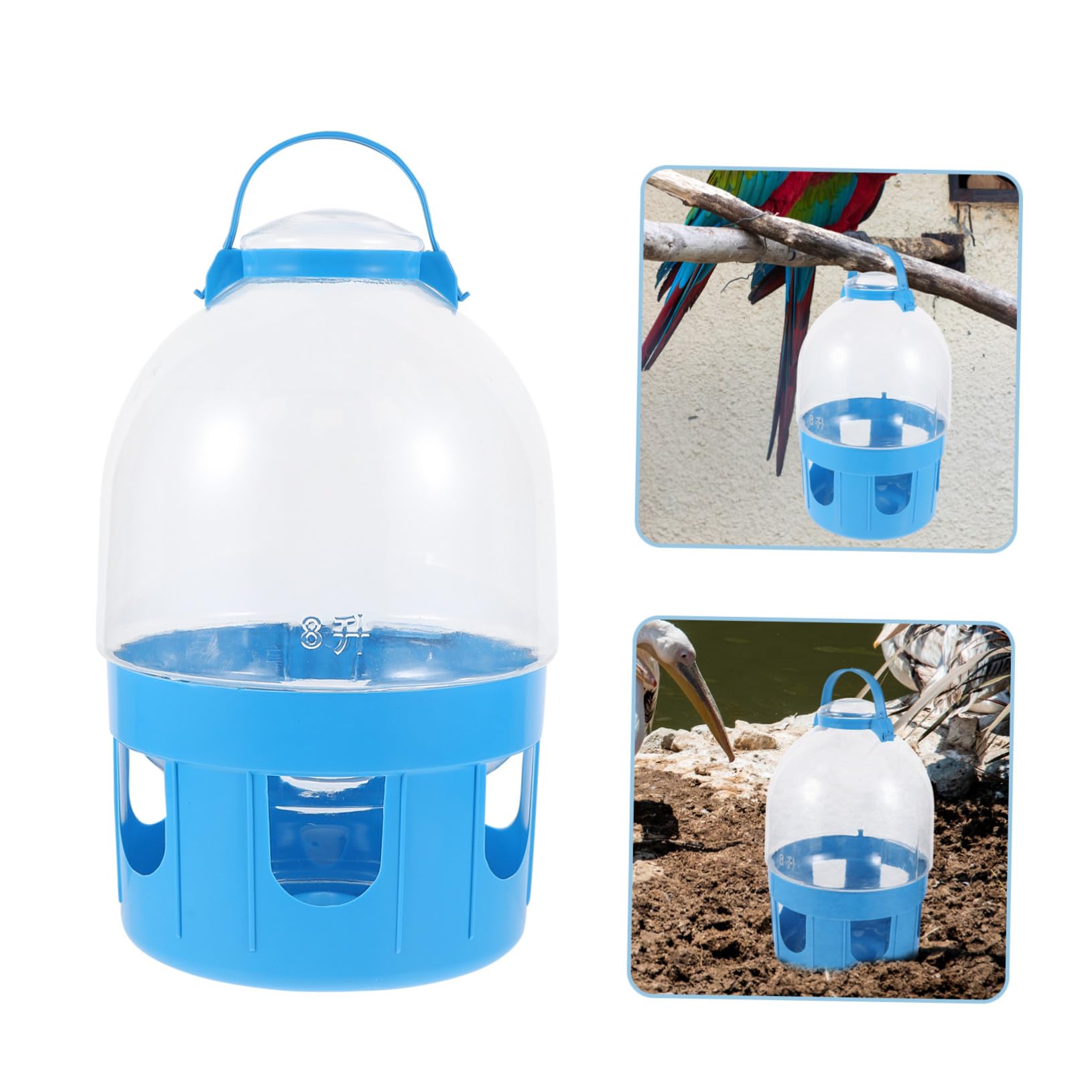 TOYANDONA Abbeveratoio per Piccioni, Mangiatoia per Uccelli in PVC, Capacità Grande, Facile da Pulire, Per Domestico e Decorazione