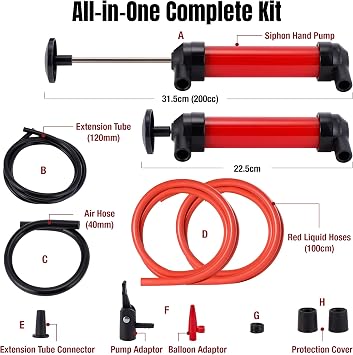 Thorstone 200cc Siphon & Extractor Pump with Hose & Tubes