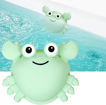 Bathtub Overflow Drain Cover Tub, Silicone Bathroom Overflow Drain Cover, Adds Inches of Water for Deeper &Warmer Bath, Cute Green Crab