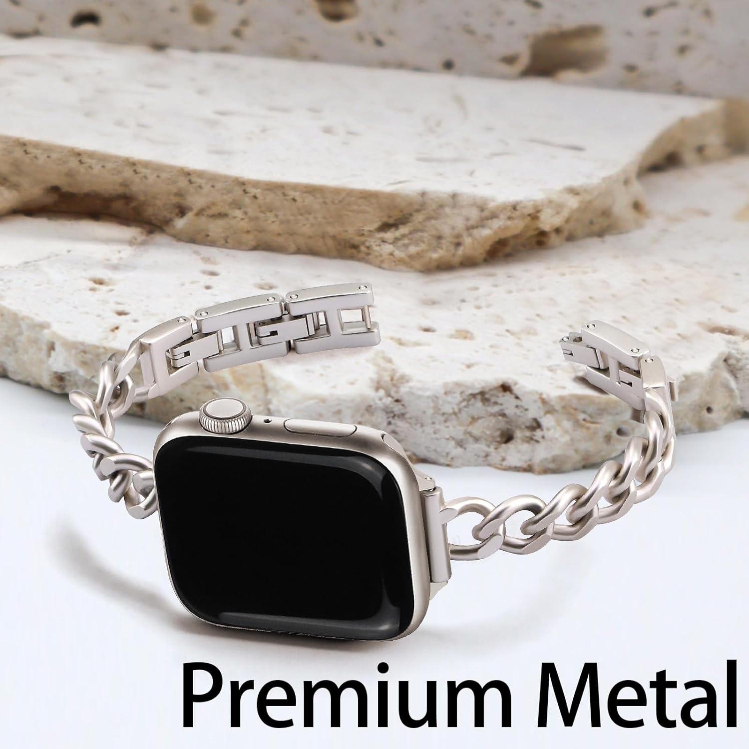 Slim Starlight Band for Women Feminine Elegant Compatible with Apple Watch 38/40/41/42mm (S10/11) Adjustable Metal Strap Dressy Chain Bracelet for iWatch Series 11/10/9/8/7/6/5/4/SE/3/2/1 - Image 6