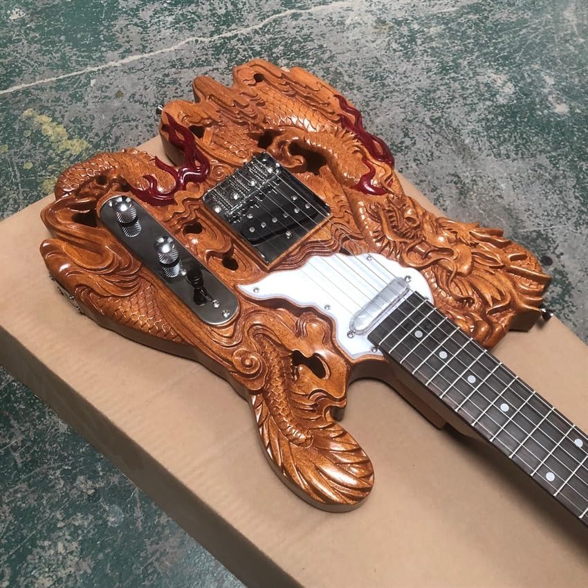 Joebo Custom Carving Electric Guitar - Handmade and Perfect for Musicians and Enthusiasts Seeking a and High- Instrument for Personalized Performance image 4