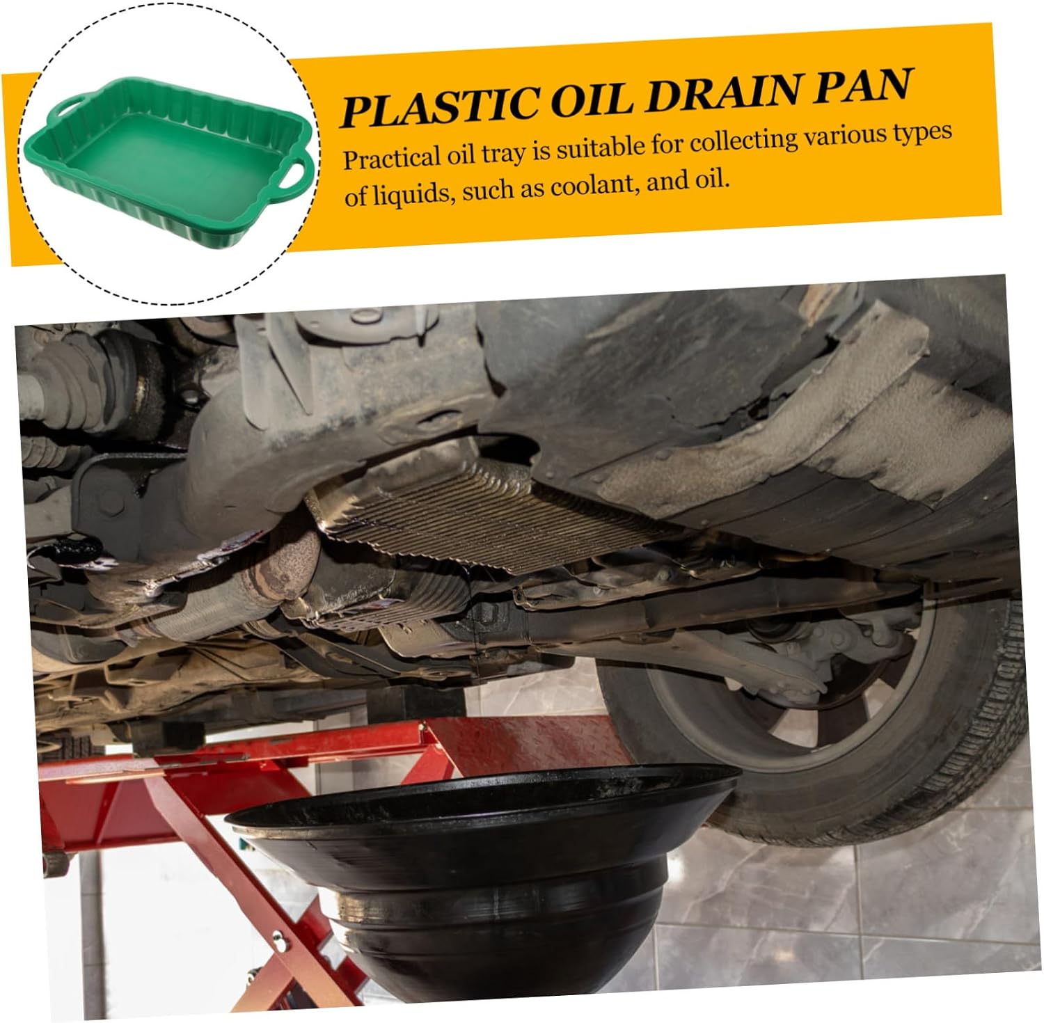 VALICLUD Oil Drain Pan Tool Flotoоl Oil Drain Pan Catcher for Car Automotive Maintenance Leakproof