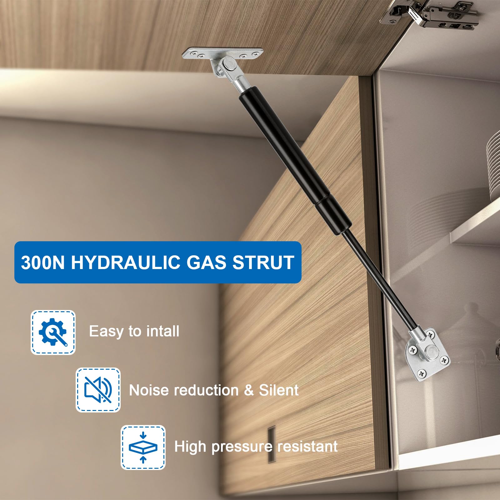 X AUTOHAUX 2 Stück Gasdruckdämpfer 300N - Universal Hydraulikfeder Für Türen & Klappen