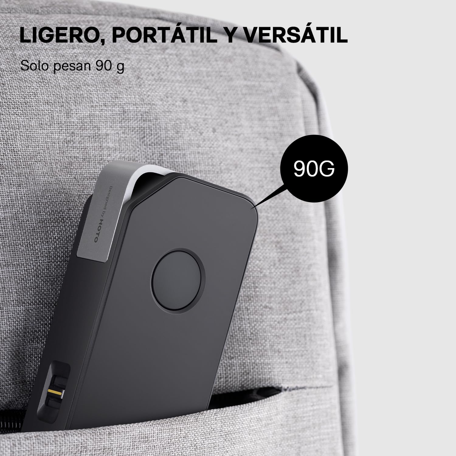 HOTO Medidor Láser Pro con Bluetooth, USB-C Recargable, 5 Modos, Pantalla LED a Color, 850 mAh, 0.05-50m, Unidad M/Ft/in, Herramienta de Medición Láser de Alta Precisión con Regla Virtual