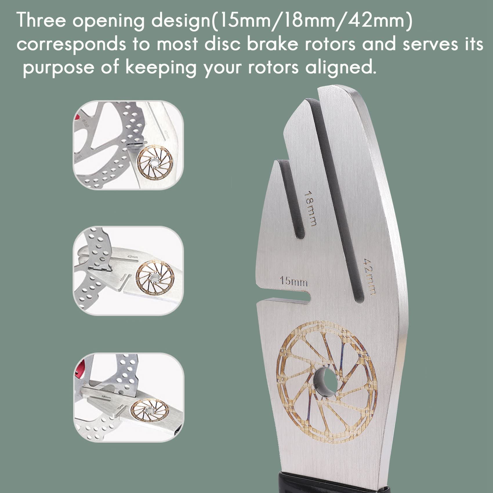 Clé De Correction Disque Frein Vélo – Redresse Et Aligne Les Disques – 4 Cales De Réglage Incluses – Pour VTT Et Vélo De Route