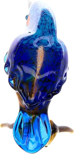 Miniatura 7 de Figura de pájaro soplado a mano, arte de cristal de Murano hecho a mano, colección de animales en miniatura, escultura soplada, adorno, figurilla,