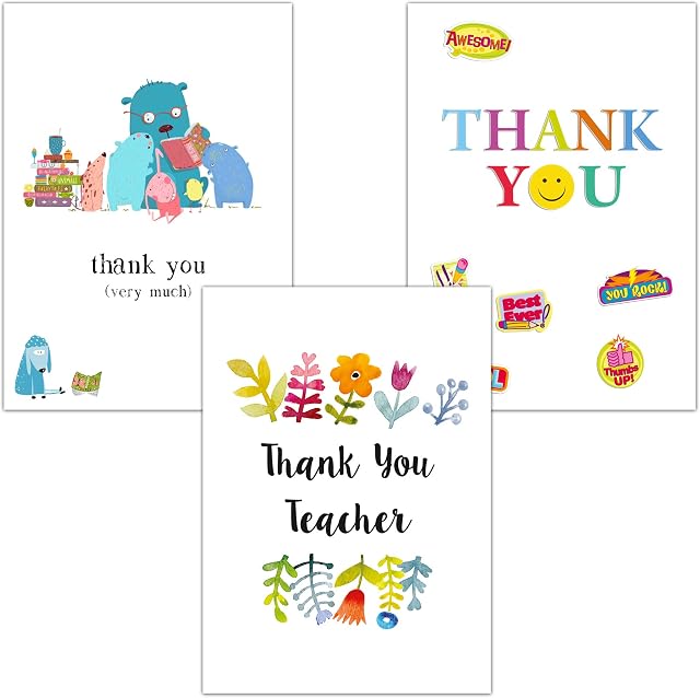 Teacher Thank You Cards - Pack of 6 (9080)