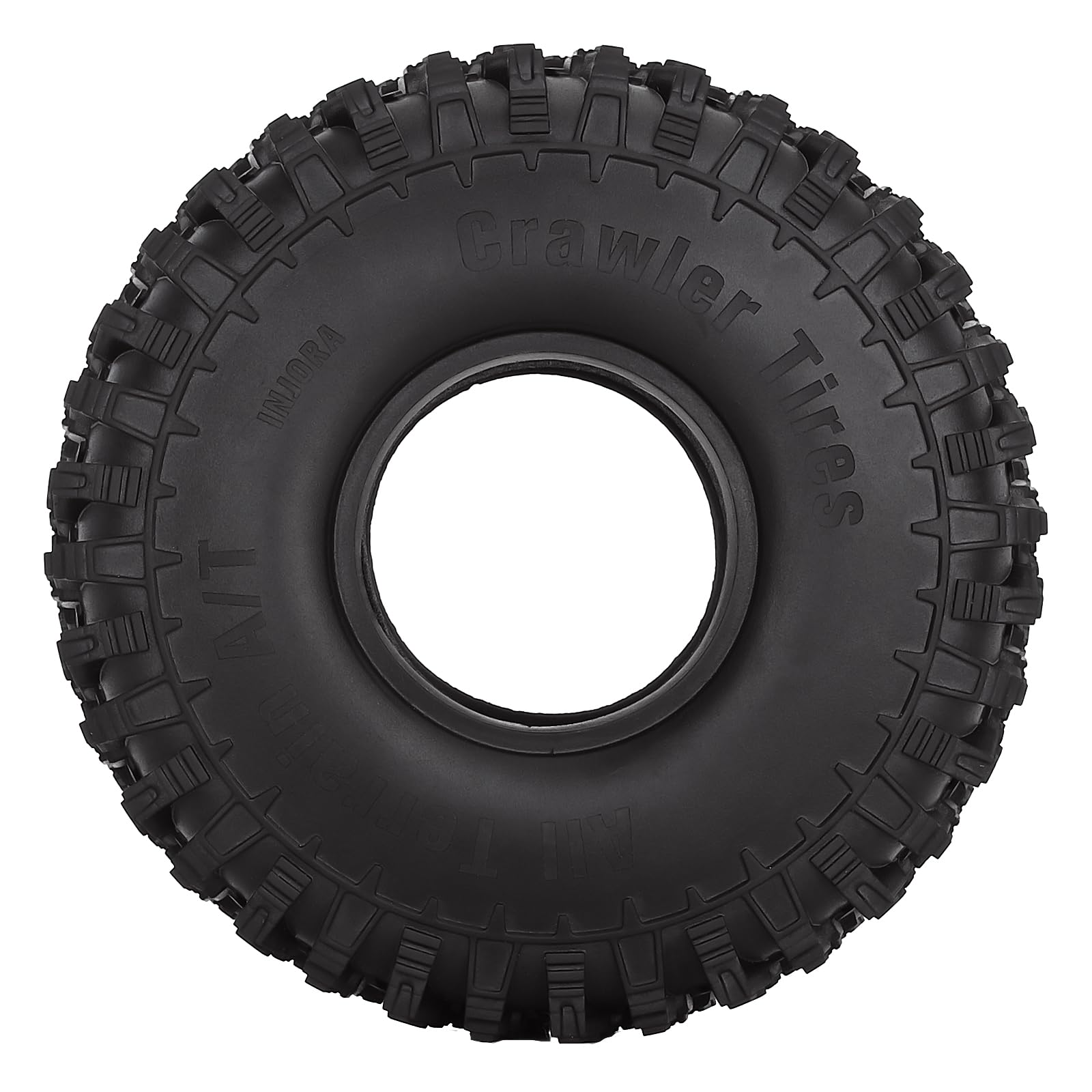 INJORA 1.9 Pneus Crawler 120 * 42mm Pneus de Roue Tout Terrain en Caoutchouc pour 1/10 RC Rock Crawler Voiture VS4-10 Redcat Gen 8 7 Pro SCX10 Pro FCX10