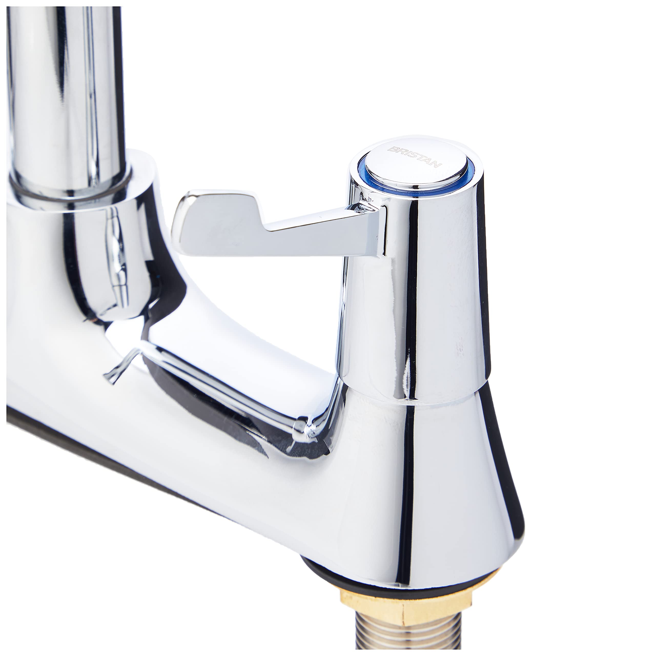 Bristan VAL2 DSM C CD Value - Mezcladores para fregadero de cubierta y puente, cromado | Diseño clásico, boquilla giratoria, operación de palanca dual de 3 pulgadas, grifo mezclador de cocina