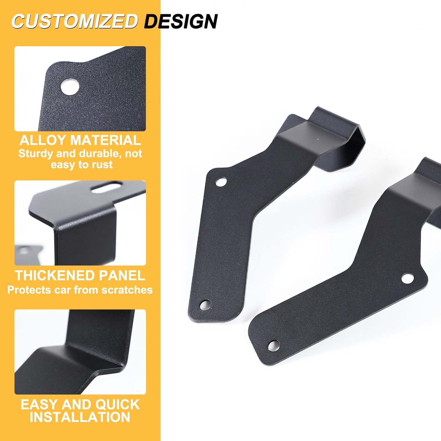 Ditch Light Bracket Compatible with Honda Pilot 2016-2022 Accessories, Engine Hood Hinges Mounts, Auxiliary Off-Road Work LED Light Pod Mounting Bracket, LED Low Profile Ditch Light Holder (Style A)