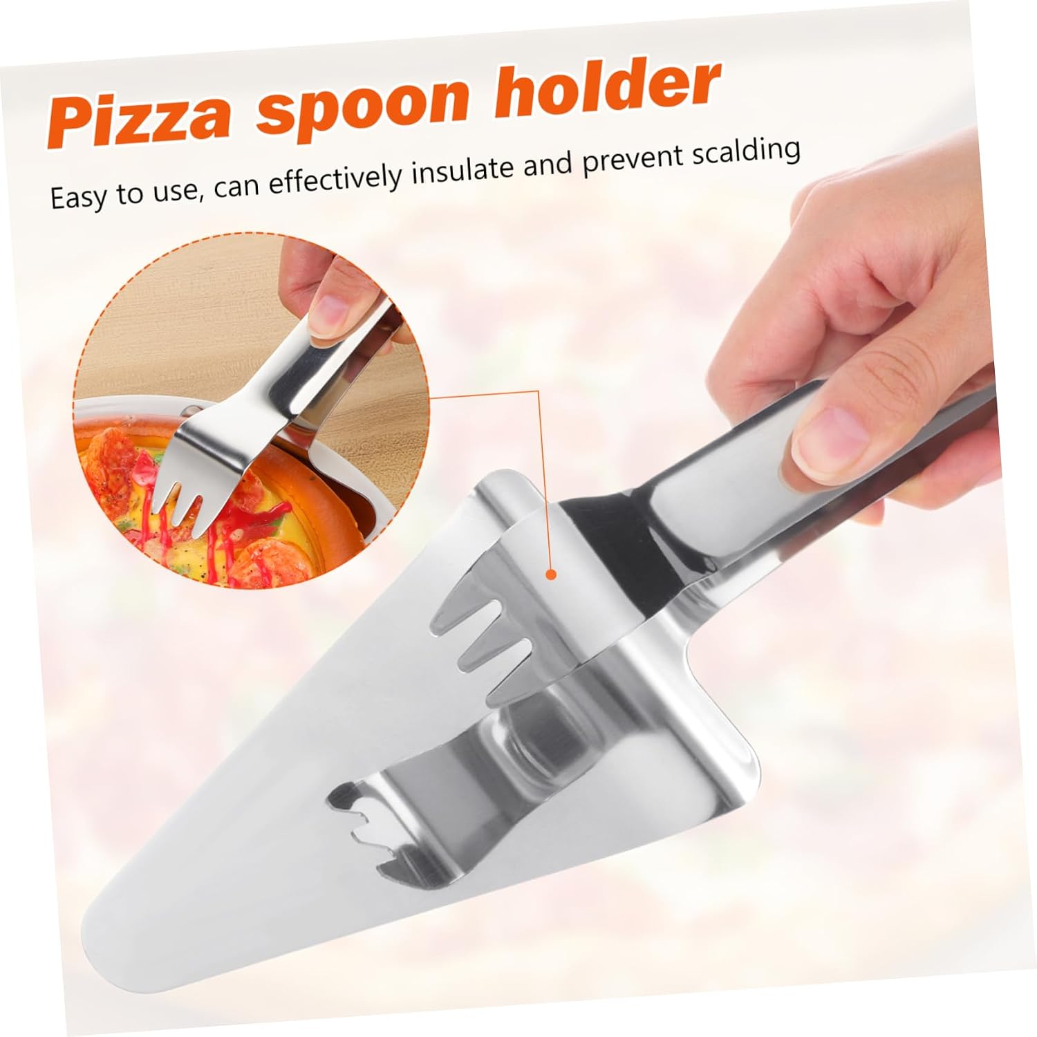 Stainless Steel Pizza Server Clamp Designed Multi Function Shovel