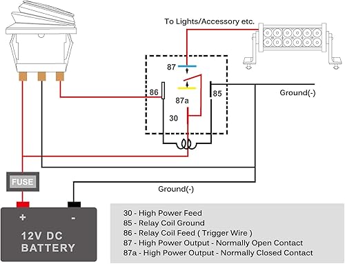 Miniatura 9 de Nilight 50044R - Juego de 5 cables de cobre estañado impermeables de 40/30 amperios, resistentes de 12 AWG, 5 pines, SPDT, estilo Bosch de 12 V