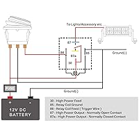 Vista 9 de Nilight 50044R - Juego de 5 cables de cobre estañado impermeables de 40/30 amperios, resistentes de 12 AWG, 5 pines, SPDT, estilo Bosch de 12 V
