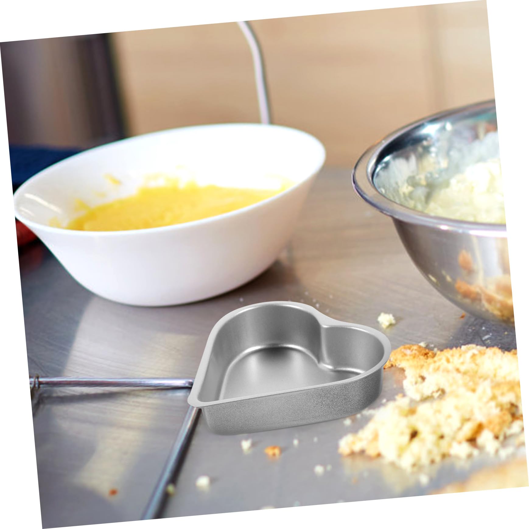 PRETYZOOM 5 Set Di Teglie Da Forno A Forma Di Cuore Per Fragole Teglie Antiaderenti Per Budino Cupcake Muffin Ramekin Teglia Per Crostate Per Torte in Materiale Sicuro 3 Pezzi*5