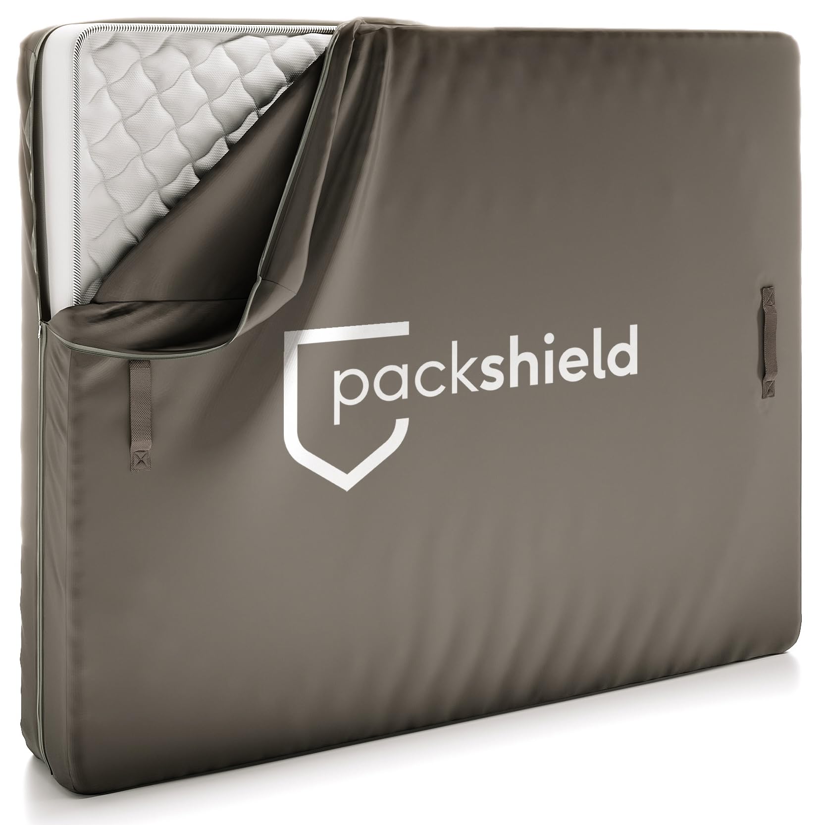Packshield Black Super Queen Mattress Cover For Moving And Storage – Waterproof Mattress Protector Bag 100% Heavy Duty Oxford With 4 Handles And Zipper - Reusable And Tearproof