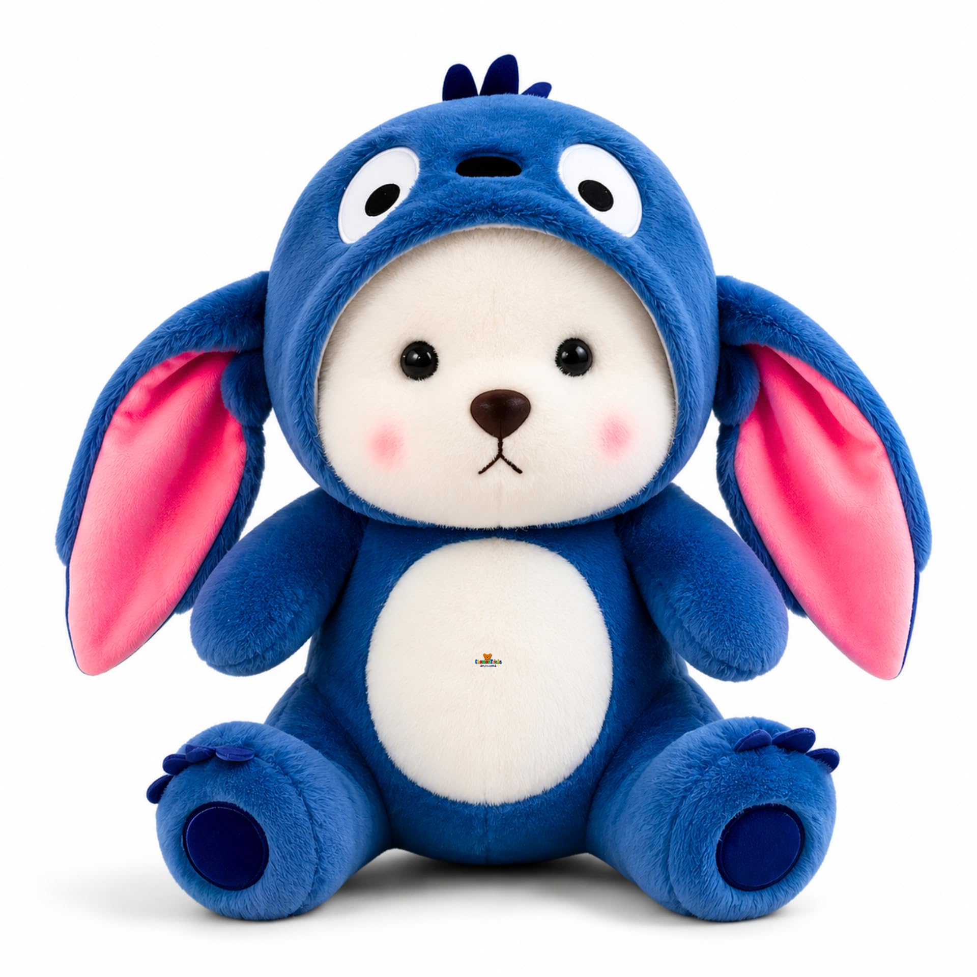 Chamantricks Blue Lovable Huggable Soft Toy, Big Size Hooded Plush Teddy Bear, Elegant Soft Plush Toy for Babies, Best Birthday Gift for Girls | 28 CM