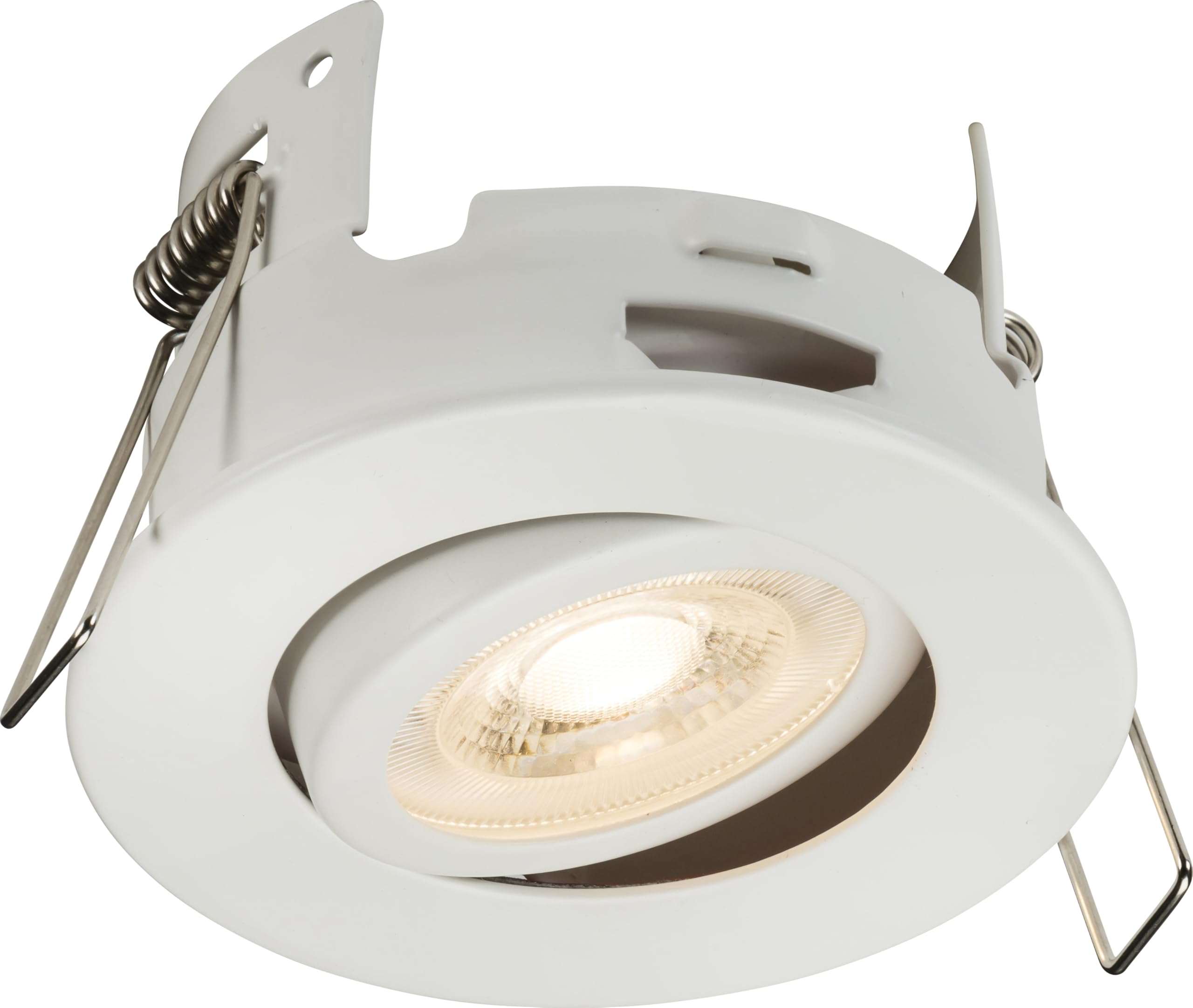 Knightsbridge FireNova IP20 Tilt GU10 Fire-Rated Open-Back Downlight - Matt White
