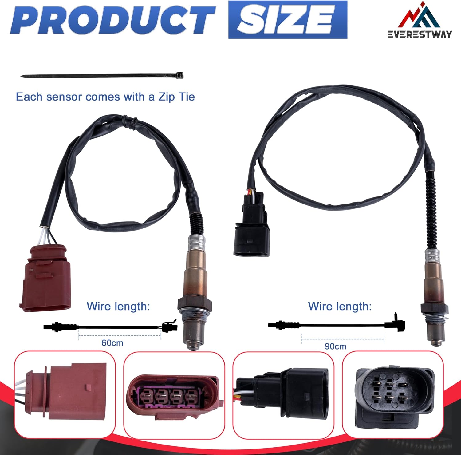 17014 SG1170 Oxygen Sensor Upstream or Downstream Compatible with 2001-2006 Volkswagen Beetle Passat Jetta Audi A4 A8 TT 1.8L 2PCS 2345112 2344808