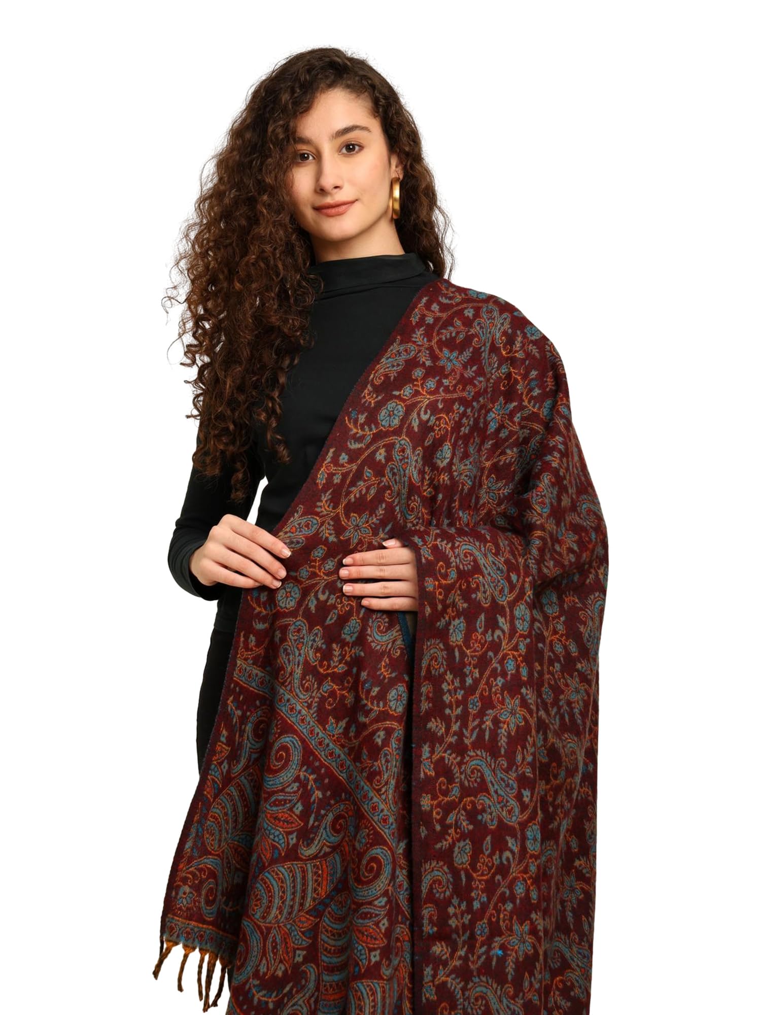KE KANHA EXPORTS scarf for women stylish | Scarf For Women | face mask | Printed Fancy Tassle Full Face Cover | Head | Hair Face Protection | Sun Protection in summer & Winter | Lightweight