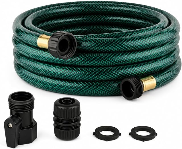 Garden Hose No Leaking for Watering: No Kink and Lightweight - 1/2" Water Hoses 15FT with Fittings for Outdoor Yard