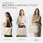 6x13x17 inch Personal Bag for Budget Flights in Canada,15x33x43 cm Travel Bag,Expandable 20-30L Carry on Duffel Bag,Flight Approved Underseat Weekender Overnight Bag with Wet Pocket