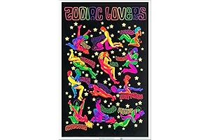 Zodiac Lovers Blacklight Poster: Awaken Your Inner Cosmic Desire