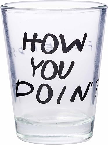 Miniatura 4 de Silver Buffalo Friends Iconic Quotes Only Paquete de 4 mini gafas, 1.5 onzas