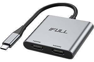 selore USB C to Dual HDMI Adapter (Updated Version)